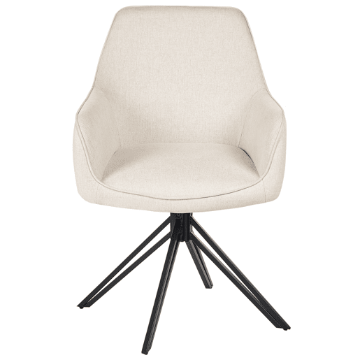 Conjunto de 2 cadeiras de jantar JODAR Creme claro