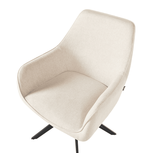 Conjunto de 2 cadeiras de jantar JODAR Creme claro