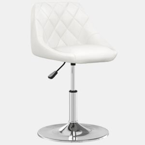 vidaXL Cadeira de jantar couro artificial branco