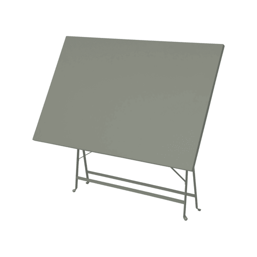 Mesa de jardim bistrô dobrável em metal, 4 cadeiras, Emilia, Verde caqui, 110x70x71 cm