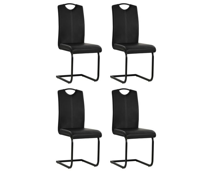 Sillas de comedor voladizas 4 unidades