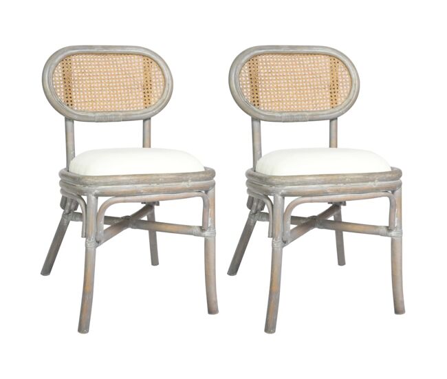 Vidaxl sillas de comedor 2 unidades lino gris
