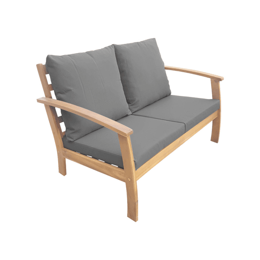 Conjunto de mobiliário de jardim de madeira, 4 lugares, Ushuaia, Madeira, 123x82.7x74.6 cm