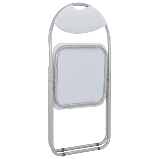 vidaXL Cadeiras de jantar dobráveis 6 pcs couro artificial branco vidaXL Cadeiras de jantar dobráveis 6 pcs couro artificial branco