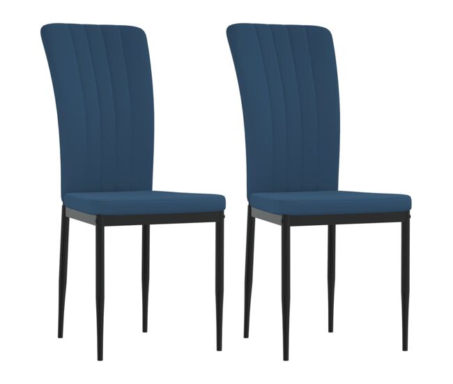 Vidaxl sillas de comedor 2 unidades terciopelo azul