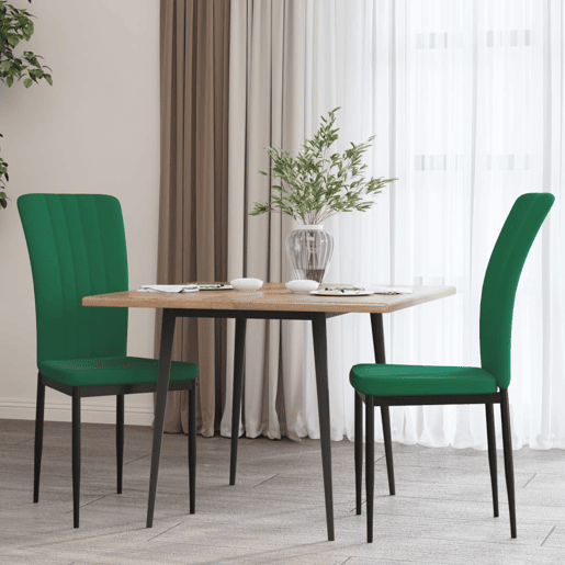 vidaXL Cadeiras de jantar 2 pcs veludo verde-escuro vidaXL Cadeiras de jantar 2 pcs veludo verde-escuro