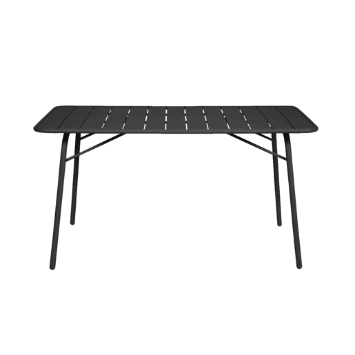 Mesa de jardim dobrável metálica, 6 lugares, Amelia 140cm, Antracite, 141.2x80x72.5 cm