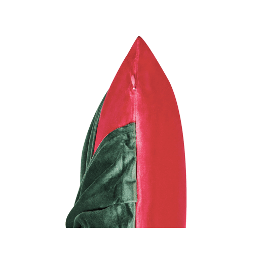 Conjunto de 2 almofadas decorativas MARSHMALLOW Veludo 45 x 45 cm Vermelho Padrão natalicio