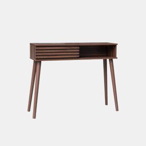 Consola escandinava com efeito de madeira, 100cm, Madere, Madeira de nogueira, 29x100x81 cm