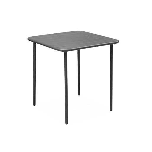 Mesa de jardim metálica de 2 lugares, Amelia 70cm, Antracite, 70x70x72.5 cm