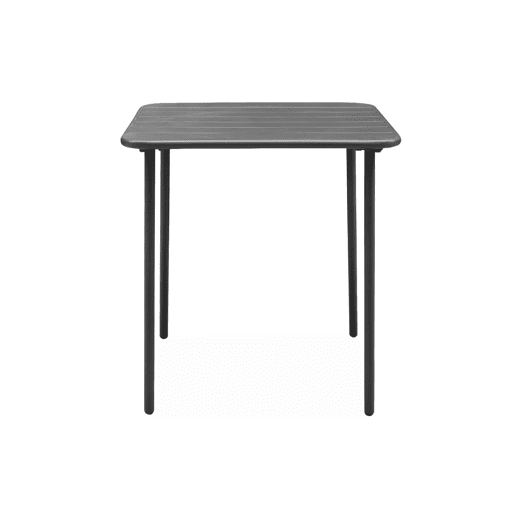 Mesa de jardim metálica de 2 lugares, Amelia 70cm, Antracite, 70x70x72.5 cm