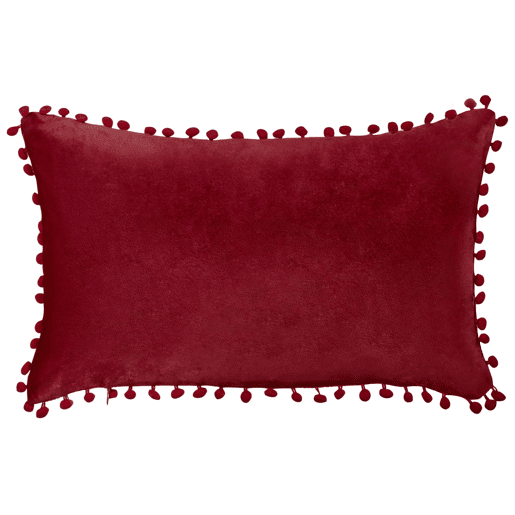 Conjunto de 2 almofadas decorativas MOCHI Veludo 30 x 50 cm Vermelho Padrão natalicio