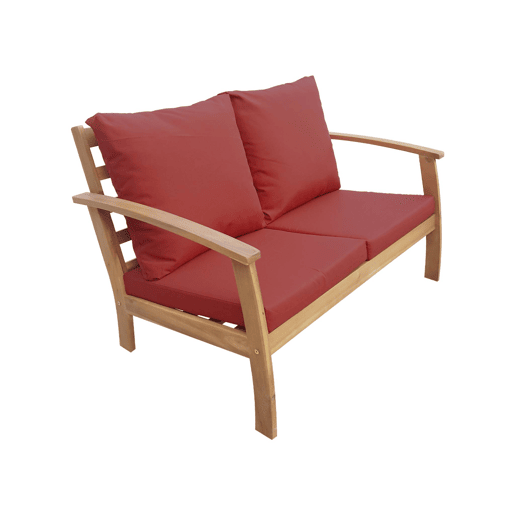 Conjunto de mobiliário de jardim de madeira, 4 lugares, Ushuaia, Madeira, 123x82.7x74.6 cm