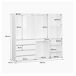 Vestidor modular de 3 elementos 200 Vestidor modular de 3 elementos 200 Blanco