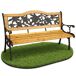 Banco de jardín ROSA con patas de acero 125x52 Banco de jardín ROSA con patas de acero 125x52 Negro/ Madera