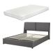 Cama matrimonio Lunner somier abatible 204x146 Cama matrimonio Lunner somier abatible 204x146 Gris Oscuro