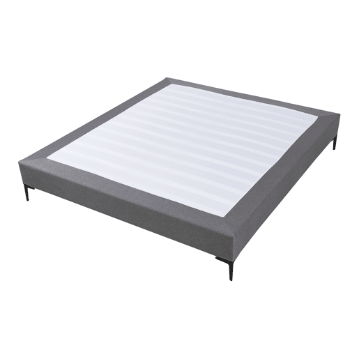 Cama de casal Lilla com estofo têxtil 140x200 cm - Cinzento escuro en.casa