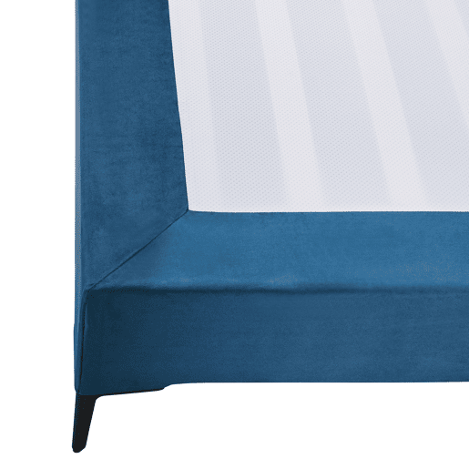 Cama de casal Lilla com colchão 180x200 cm Veludo - Azul en.casa Cama de casal Lilla com colchão 180x200 cm Veludo - Azul en.casa