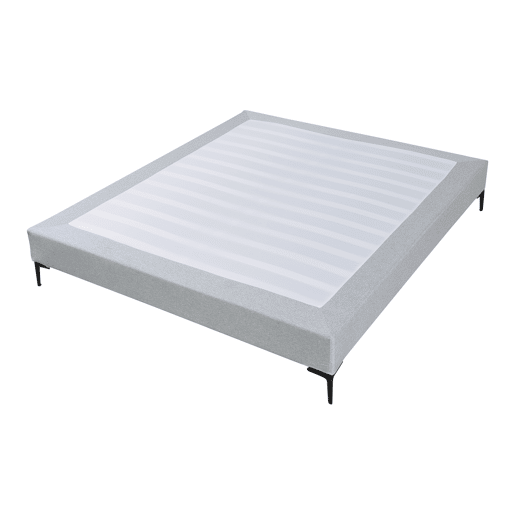 Cama de casal Lilla com colchão 180x200 cm Têxtil - Cinzento claro en.casa