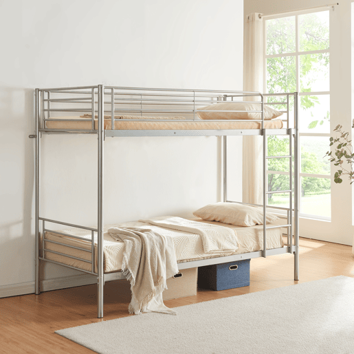 Beliche Soppsar para 2 pessoas aço 90x200 cm - Prata en.casa Beliche Soppsar para 2 pessoas aço 90x200 cm - Prata en.casa