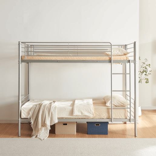 Beliche Soppsar para 2 pessoas aço 90x200 cm - Prata en.casa Beliche Soppsar para 2 pessoas aço 90x200 cm - Prata en.casa