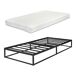 Cama de metal Trerunta con somier y colchón Cama de metal Trerunta con somier y colchón Negro