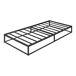 Cama de metal Trerunta con somier y colchón Cama de metal Trerunta con somier y colchón Negro