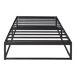 Cama de metal Trerunta con somier y colchón Cama de metal Trerunta con somier y colchón Negro