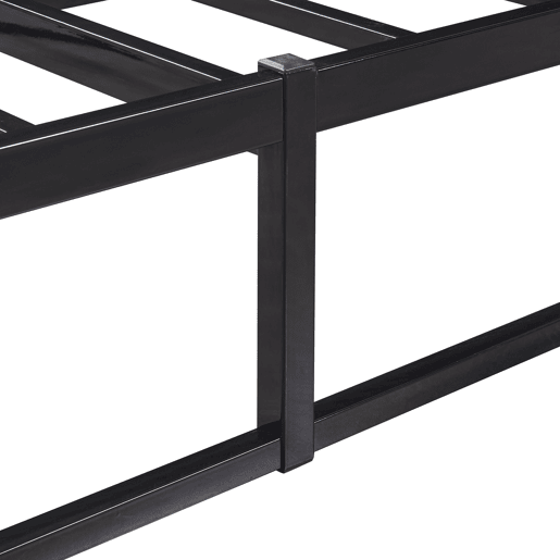 Cama metálica Trerunta com estrado e colchão 90x200 cm - Preto en.casa