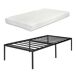 Cama de metal Vårdö con somier y colchón Cama de metal Vårdö con somier y colchón Negro
