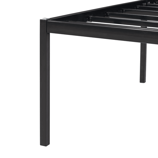 Cama metálica Vårdö com estrado e colchão 90x200 cm - Preto en.casa