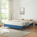 Cama doble Lilla con revestimiento de terciopelo 204x140 Cama doble Lilla con revestimiento de terciopelo 204x140 Azul