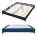 Cama doble Lilla con revestimiento de terciopelo 204x140 Cama doble Lilla con revestimiento de terciopelo 204x140 Azul