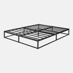 Cama metálica Trerunta com estrado 180x200 cm - Preto en.casa
