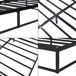 Cama de metal Trerunta con somier y colchón 205x165 Cama de metal Trerunta con somier y colchón 205x165 Negro