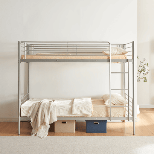 Beliche Soppsar para 2 pessoas com 2 colchões 90x200 cm - Prata en.casa Beliche Soppsar para 2 pessoas com 2 colchões 90x200 cm - Prata en.casa