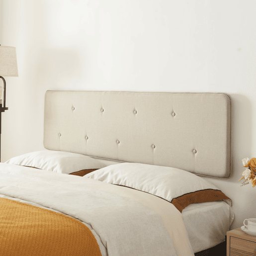 Cabeceira têxtil Tokke 160x4x52 cm - Bege en.casa