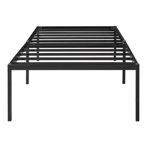 Cama metálica Vårdö com estrado 90x200 cm - Preto en.casa