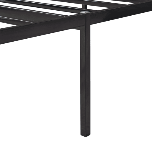 Cama metálica Vårdö com estrado 90x200 cm - Preto en.casa