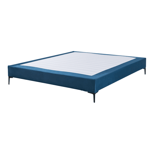 Cama de casal Lilla com estofo veludo 180x200 cm - Azul en.casa