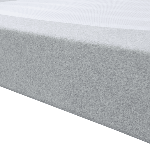Cama de casal Lilla com estofo têxtil 160x200 cm - Cinzento claro en.casa