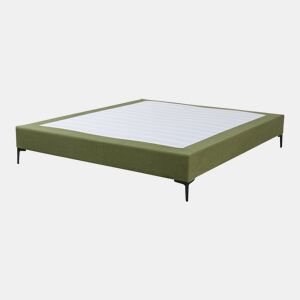 Cama de casal Lilla com estofo veludo cotelê 160x200 cm - Verde en.casa