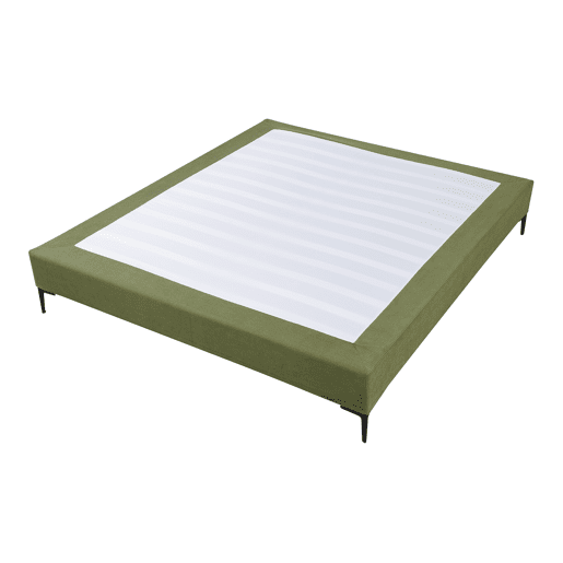 Cama de casal Lilla com estofo veludo cotelê 160x200 cm - Verde en.casa