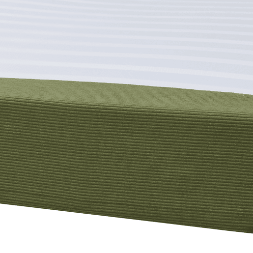 Cama de casal Lilla com colchão 160x200 cm Veludo cotelê - Verde en.casa
