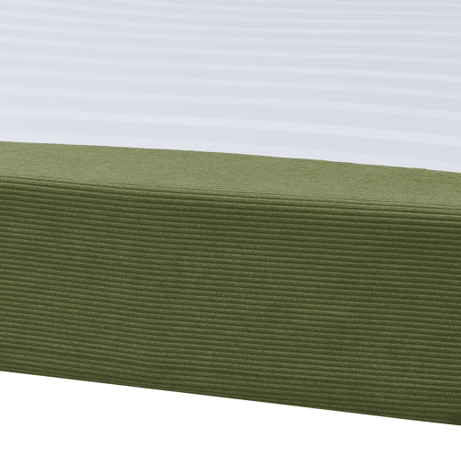 Cama de casal Lilla com colchão 180x200 cm Veludo cotelê - Verde en.casa