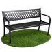 Banco de jardín KALIA con patas de acero 119x50 Banco de jardín KALIA con patas de acero 119x50 Negro