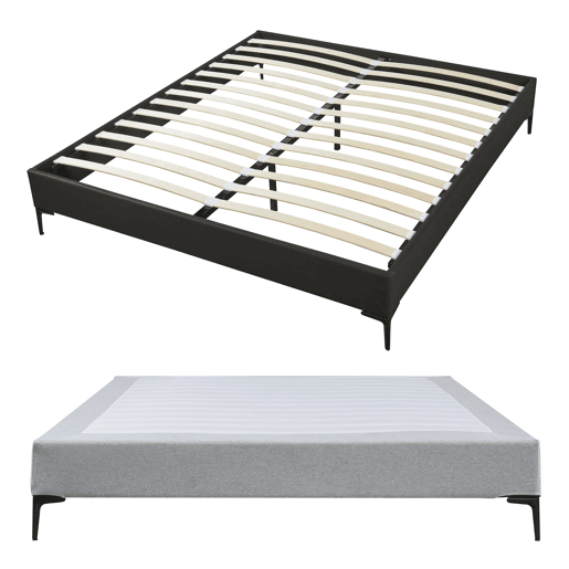 Cama de casal Lilla com estofo têxtil 180x200 cm - Cinzento claro en.casa