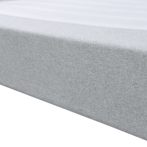 Cama de casal Lilla com estofo têxtil 180x200 cm - Cinzento claro en.casa