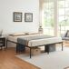 Cama de metal Vårdö con somier 205x185 Cama de metal Vårdö con somier 205x185 Negro