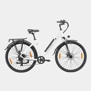 Bicicleta Elétrica TTGO HZ-28ST - Motor 250W Bateria 36V20AH Rodas de 28 Polegadas Velocidade Máxima de 25kmh Freios Mecânicos a Disco - Branco
